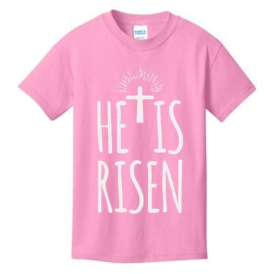 He Is Risen Christian Gifts Happy Easter Kids T-Shirt