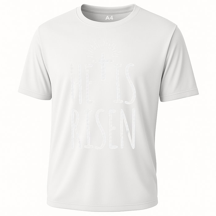 He Is Risen Christian Gifts Happy Easter Cooling Performance Crew T-Shirt