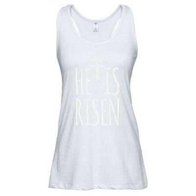 He Is Risen Christian Gifts Happy Easter Ladies Essential Flowy Tank