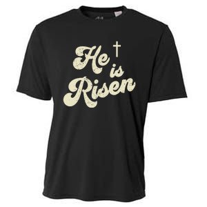 He Is Risen Cross Jesus Easter Day Christians Cooling Performance Crew T-Shirt