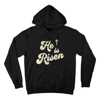 He Is Risen Cross Jesus Easter Day Christians Hoodie