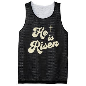 He Is Risen Cross Jesus Easter Day Christians Mesh Reversible Basketball Jersey Tank