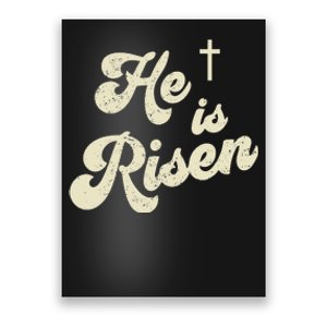 He Is Risen Cross Jesus Easter Day Christians Poster