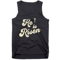 He Is Risen Cross Jesus Easter Day Christians Tank Top