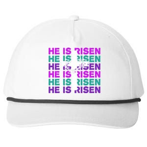 He Is Risen Retro Cross Easter Snapback Five-Panel Rope Hat