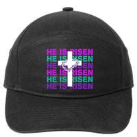 He Is Risen Retro Cross Easter 7-Panel Snapback Hat