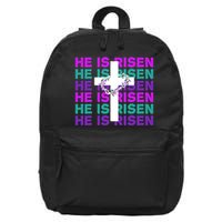 He Is Risen Retro Cross Easter 16 in Basic Backpack