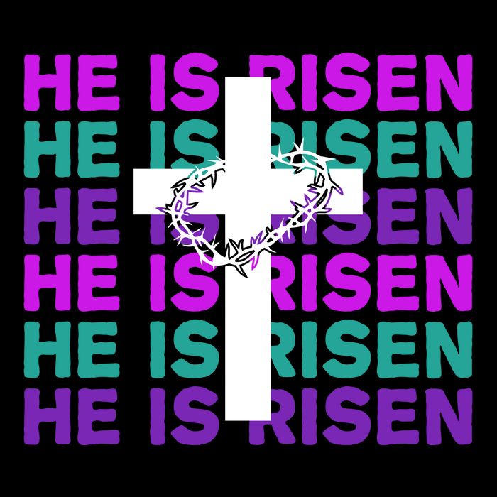 He Is Risen Retro Cross Easter 16 in Basic Backpack