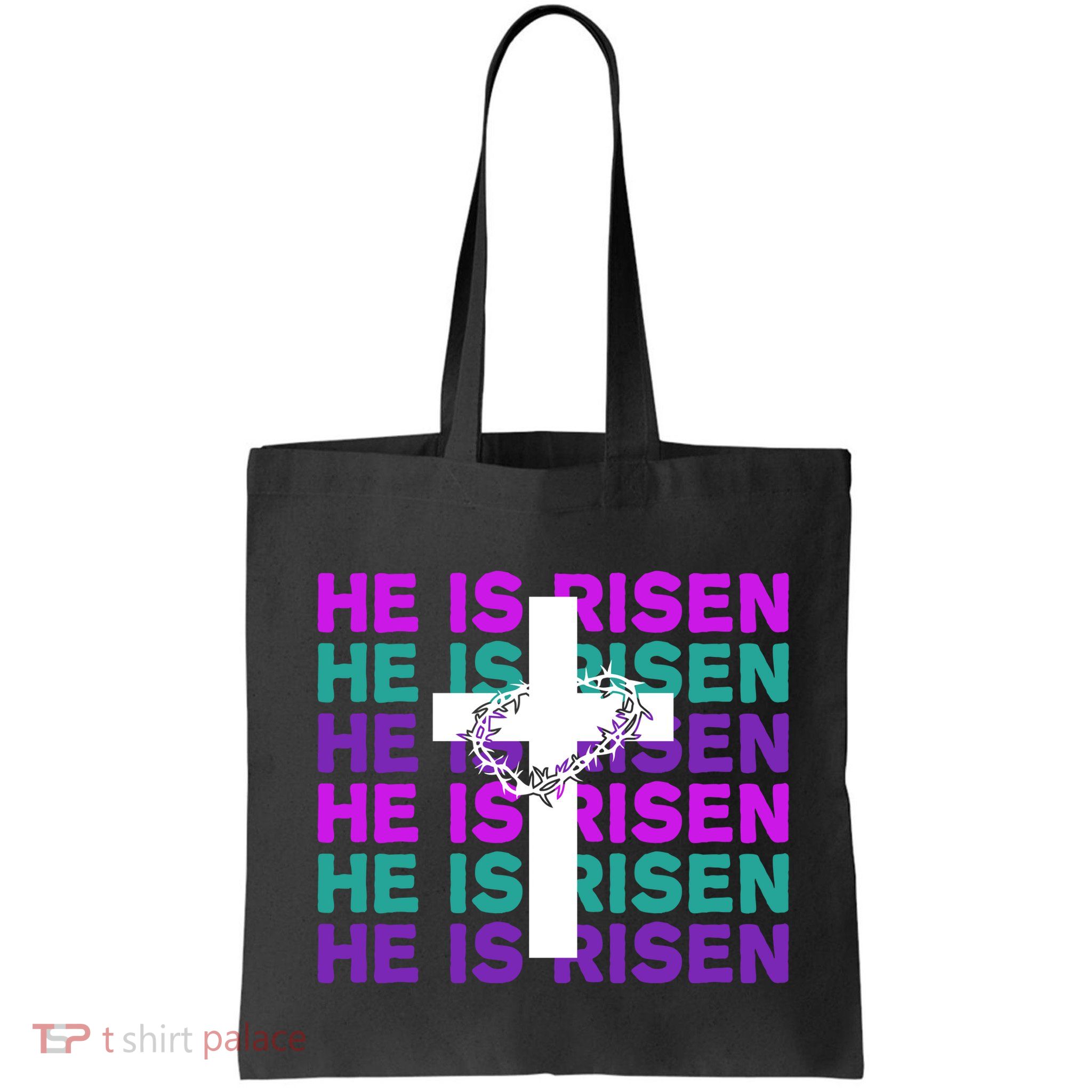 He Is Risen Retro Cross Easter Bag