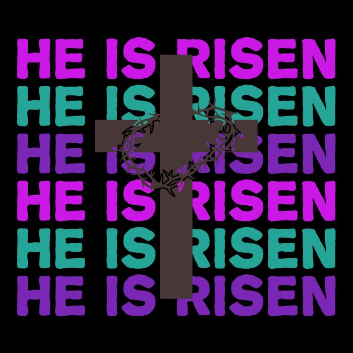 He Is Risen Retro Cross Easter 16oz Travel Tumbler