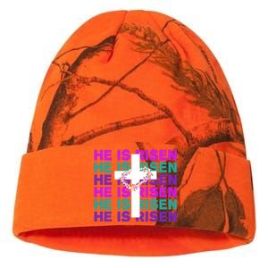 He Is Risen Retro Cross Easter Kati Licensed 12" Camo Beanie