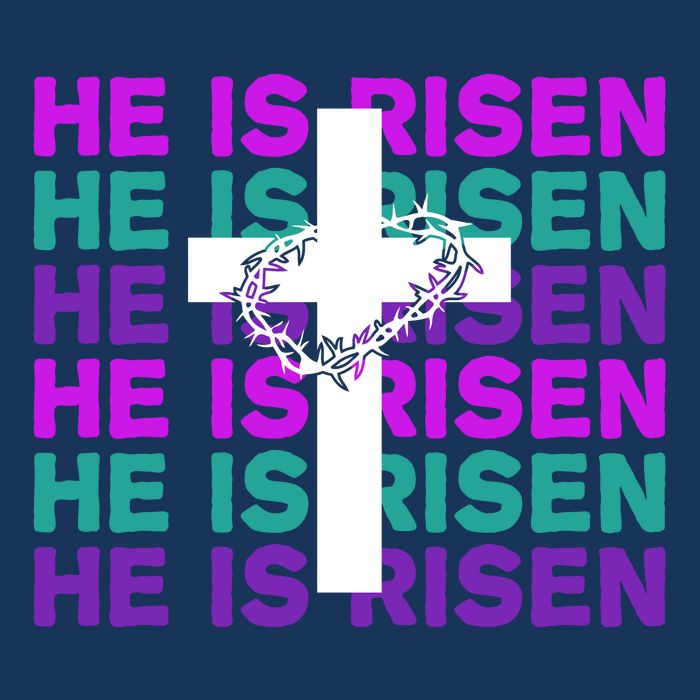 He Is Risen Retro Cross Easter Infant Baby Jersey Bodysuit