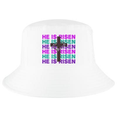 He Is Risen Retro Cross Easter Cool Comfort Performance Bucket Hat