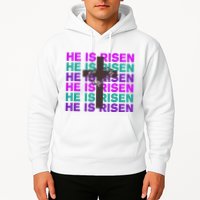 He Is Risen Retro Cross Easter Hoodie
