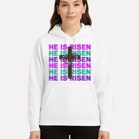 He Is Risen Retro Cross Easter Hoodie