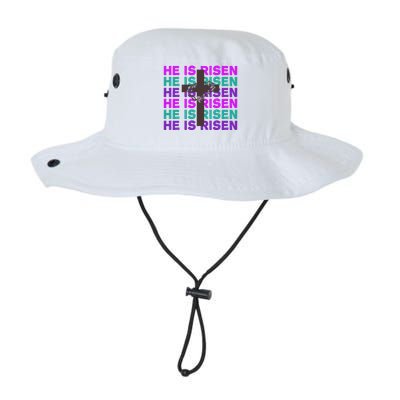 He Is Risen Retro Cross Easter Bucket Hat