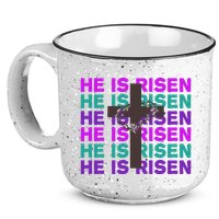 He Is Risen Retro Cross Easter 15oz Campfire Ceramic Mug
