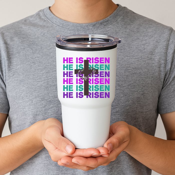 He Is Risen Retro Cross Easter Tumbler
