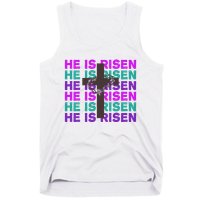 He Is Risen Retro Cross Easter Tank Top