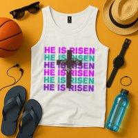 He Is Risen Retro Cross Easter Tank Top