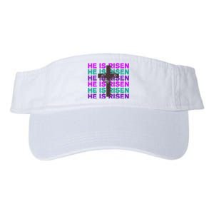 He Is Risen Retro Cross Easter Valucap Bio-Washed Visor