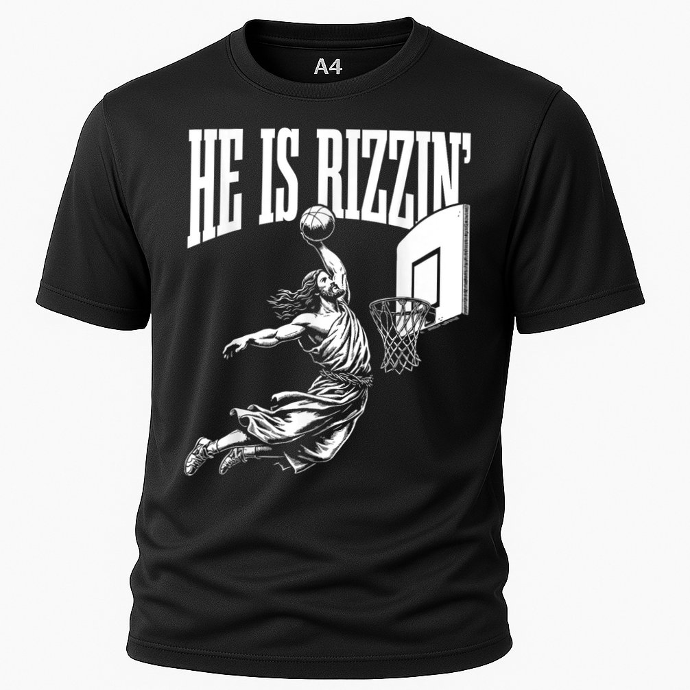 He Is Rizzin Funny Jesus Basketball Meme Performance Shirt