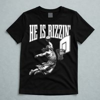 He Is Rizzin Funny Jesus Basketball Meme T-Shirt