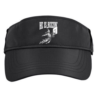 He Is Rizzin Funny Jesus Basketball Meme Adult Drive Performance Visor