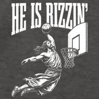 He Is Rizzin Funny Jesus Basketball Meme Vector Backpack