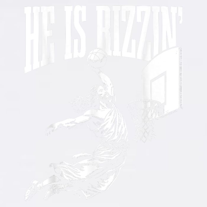 He Is Rizzin Funny Jesus Basketball Meme Garment-Dyed Sweatshirt