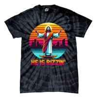 He Is Rizzen Christian Jesus Has Rizzen Skateboarding Lover Tie-Dye T-Shirt