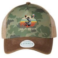 He Is Rizzin Jesus Playing Basketball Funny Easter Day Legacy Tie Dye Trucker Hat