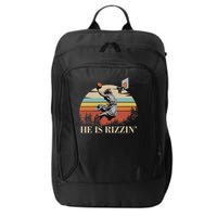 He Is Rizzin Jesus Playing Basketball Funny Easter Day City Backpack