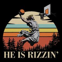He Is Rizzin Jesus Playing Basketball Funny Easter Day Impact Tech Backpack