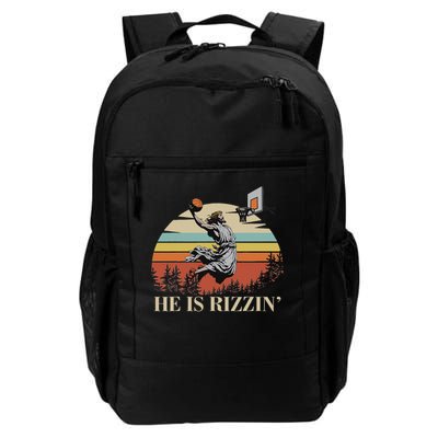 He Is Rizzin Jesus Playing Basketball Funny Easter Day Backpack
