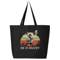 He Is Rizzin Jesus Playing Basketball Funny Easter Day 25L Jumbo Tote