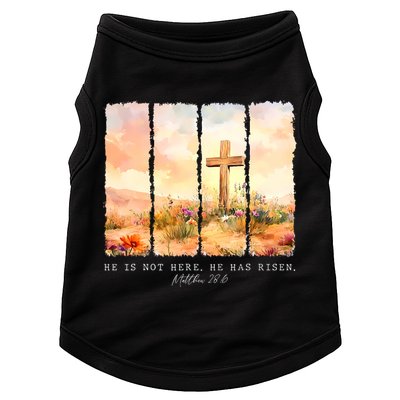 He Is Risen Christian Wildflower Happy Easter Doggie Tank