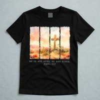 He Is Risen Christian Wildflower Happy Easter T-Shirt