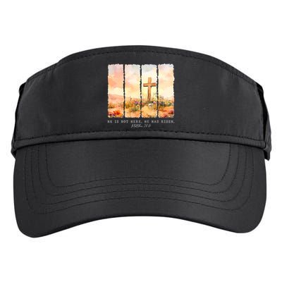 He Is Risen Christian Wildflower Happy Easter Adult Drive Performance Visor