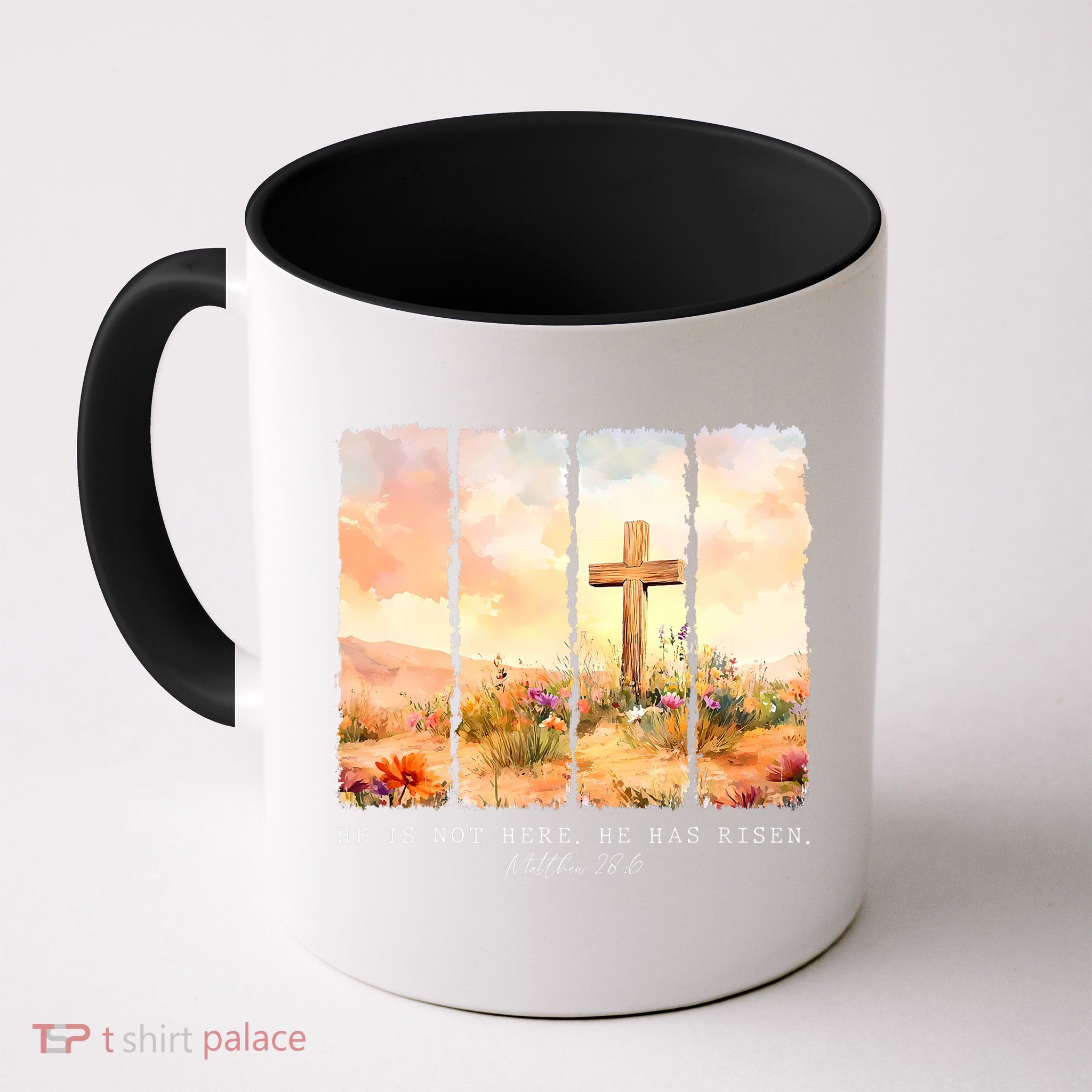 He Is Risen Christian Wildflower Happy Easter Mug