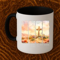 He Is Risen Christian Wildflower Happy Easter Mug