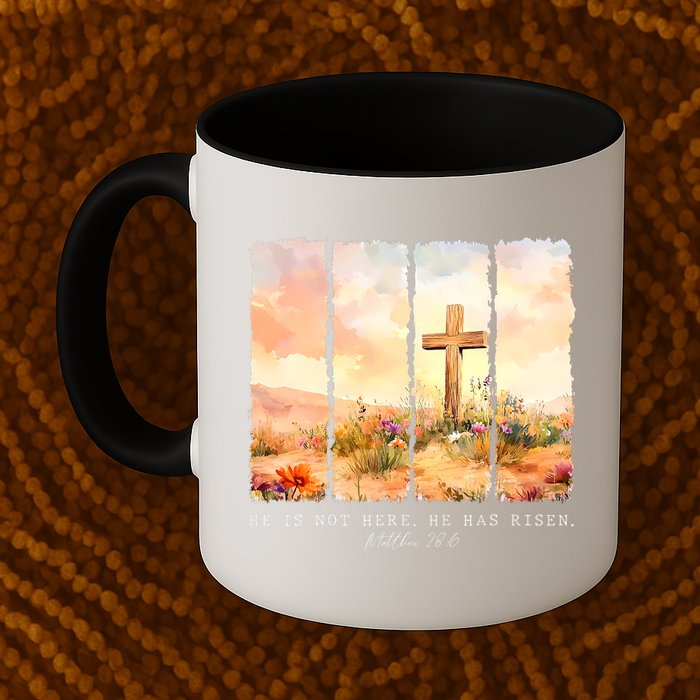 He Is Risen Christian Wildflower Happy Easter Mug