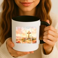 He Is Risen Christian Wildflower Happy Easter Mug
