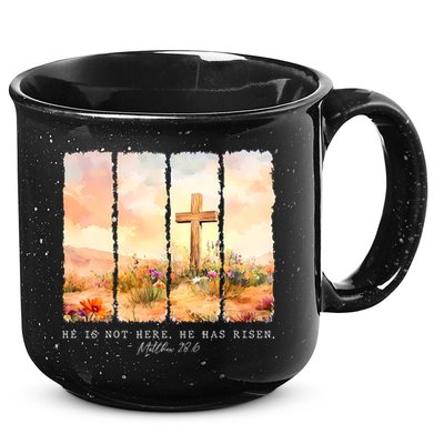 He Is Risen Christian Wildflower Happy Easter 15oz Campfire Ceramic Mug