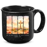 He Is Risen Christian Wildflower Happy Easter 15oz Campfire Ceramic Mug