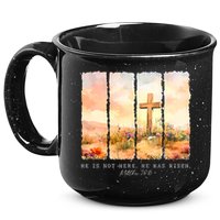 He Is Risen Christian Wildflower Happy Easter 15oz Campfire Ceramic Mug