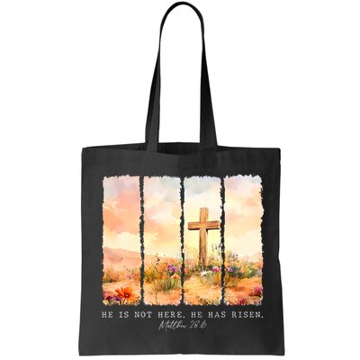 He Is Risen Christian Wildflower Happy Easter Bag