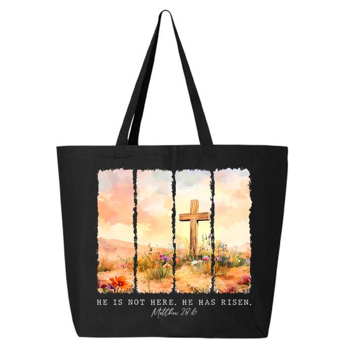 He Is Risen Christian Wildflower Happy Easter 25L Jumbo Tote