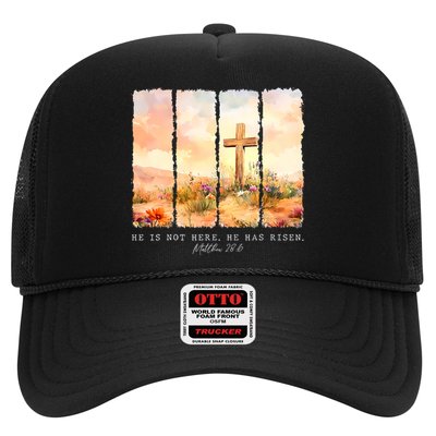 He Is Risen Christian Wildflower Happy Easter Trucker Hat
