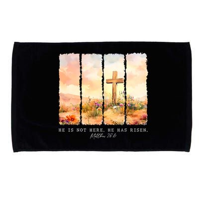 He Is Risen Christian Wildflower Happy Easter Microfiber Hand Towel